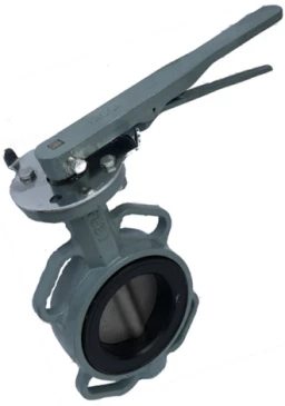 Затвор дисковый поворотный ABRA Ду200 Ру16 BUV-VF863D, межфланцевый, корпус - чугун, диск - нержавеющая сталь, рукоятка, NBR в Калининграде